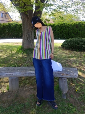 「厚底」｜「アイテム（その他）」を使った、namilunaさん（レディース・166cm）の春コーディネート