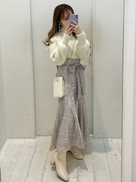「ガーリーコーディネート」｜e r iさん（レディース・151cm）の秋コーディネート