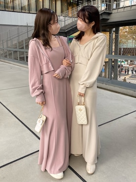 「お揃いコーデ」｜「アイテム（ブーツ）」を使った、e r iさん（レディース・151cm）の冬コーディネート