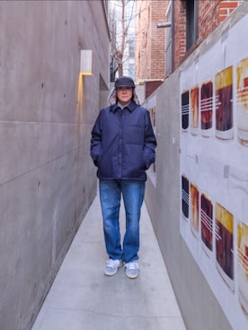 「寒い」｜「アイテム（ダウンジャケット/コート）」を使った、MYMさん（レディース・164cm）の冬コーディネート