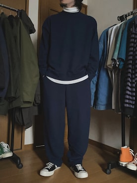 「ct70」｜「アイテム（スウェット）」を使った、Sさん（メンズ・175cm）の秋コーディネート