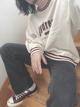 「ct70」｜「アイテム（スウェット）」を使った、Sさん（メンズ・175cm）の秋コーディネート