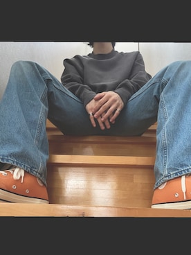 「ct70」｜「アイテム（スウェット）」を使った、Sさん（メンズ・175cm）の秋コーディネート