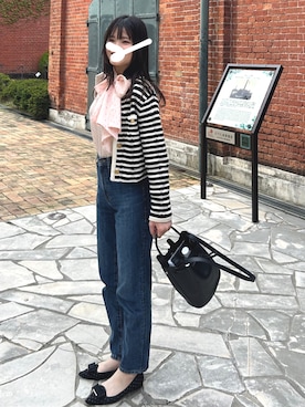 「アイテム（バレエシューズ）」を使った、♡̷ ゅゅ ♡̷さん（レディース・157cm）の夏コーディネート