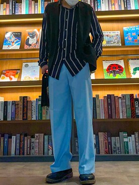 「Adoon plain（アドーンプレーン）のアイテム（バッグ）」を使った、らーいさん（メンズ・172cm）の春コーディネート
