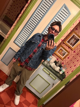 「アイテム（デニムジャケット）」を使った、ngotchさん（メンズ・166cm）の秋コーディネート