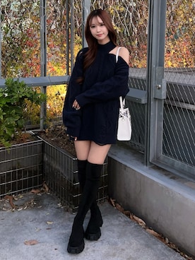 奈緒さん（レディース・162cm）の冬コーディネート