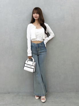 「EATME（イートミー）のアイテム」を使った、奈緒さん（レディース・162cm）の春コーディネート