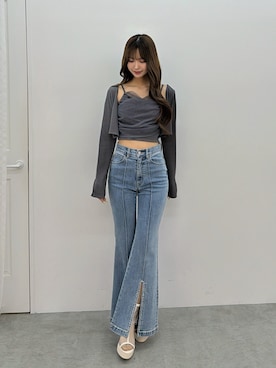 「EATME（イートミー）のアイテム」を使った、奈緒さん（レディース・162cm）の春コーディネート