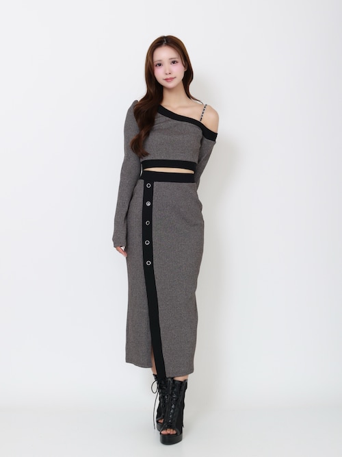 【SETUP】バイカラーワンショルTOP