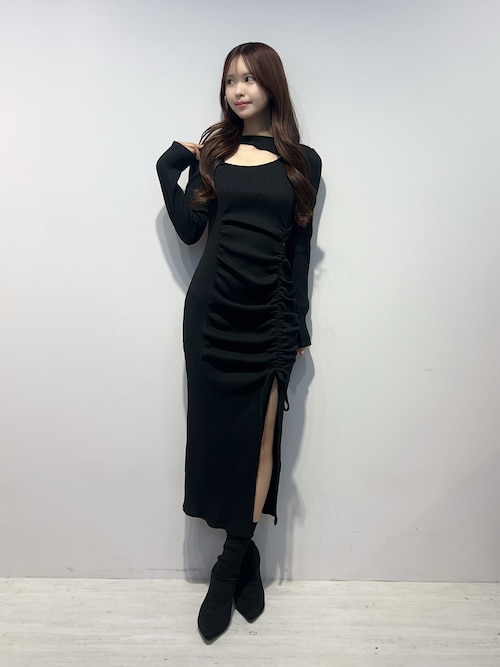 EATME（イートミー） ワンピース デコルテリブギャザーワンピース