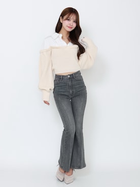 奈緒さん（レディース・162cm）の冬コーディネート