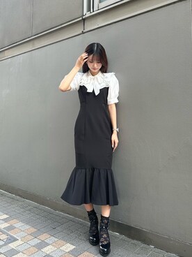 「フレンチガーリー、秋」｜奈緒さん（レディース・162cm）の夏コーディネート