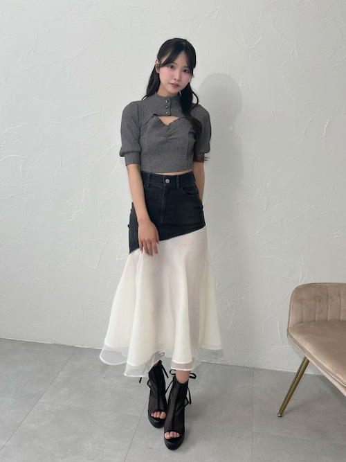アシンメトリーマーメイドデニムスカート