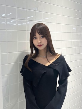 「EATME（イートミー）のアイテム（アクセサリー）」を使った、奈緒さん（レディース・162cm）の秋コーディネート