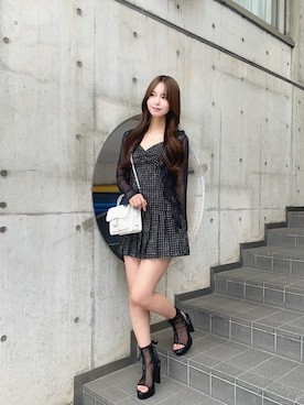 「アイテム（ワンピース/ドレス）」を使った、奈緒さん（レディース・162cm）の夏コーディネート