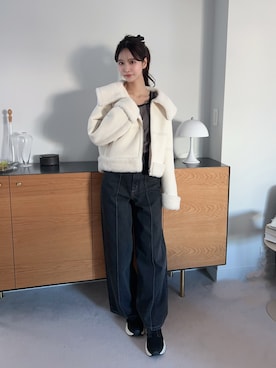 奈緒さん（レディース・162cm）の冬コーディネート