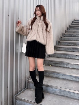 奈緒さん（レディース・162cm）の冬コーディネート