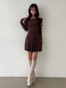 奈緒さん（レディース・162cm）の冬コーディネート