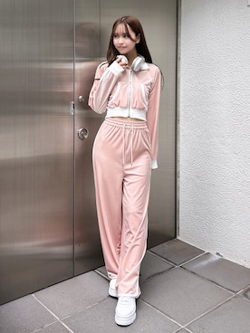 PAMEO POSE パンツ　ベロア　ピンク PRANK PROJECT(プランク プロジェクト)｜ベロアレースパンツ