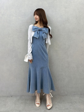 「EATME（イートミー）のアイテム」を使った、奈緒さん（レディース・162cm）の春コーディネート