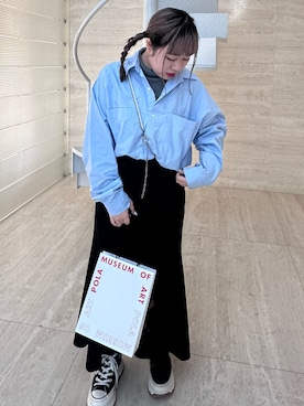 「MERLOT（メルロー）のアイテム（ニット/セーター）」を使った、yuukaさん（レディース・154cm）の冬コーディネート