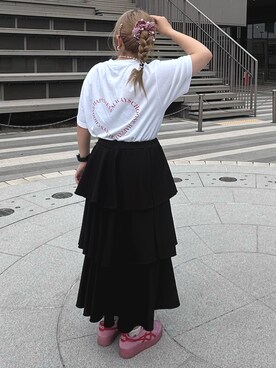 「jouetie（ジュエティ）のアイテム（スニーカー）」を使った、yuukaさん（レディース・154cm）の夏コーディネート