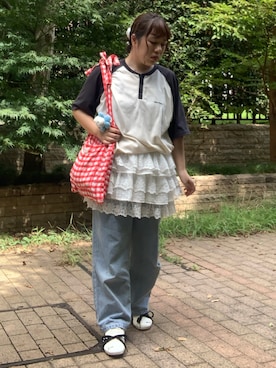 「tiny tiny（ティニーティニー）のアイテム」を使った、yuukaさん（レディース・154cm）の秋コーディネート