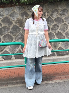 「アイテム（その他ヘアアクセサリー）」を使った、yuukaさん（レディース・154cm）の秋コーディネート
