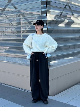 「シャギー」｜「アイテム（帽子）」を使った、umiremi03さん（レディース・162cm）の秋コーディネート