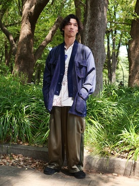 「BIRKENSTOCK（ビルケンシュトック）のアイテム」を使った、スバルさん（メンズ・165cm）の夏コーディネート