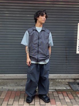 「アイテム（ベスト）」を使った、スバルさん（メンズ・165cm）の夏コーディネート