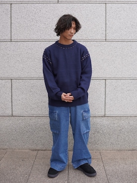 「アイテム（サンダル）」を使った、スバルさん（メンズ・165cm）の秋コーディネート