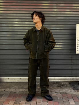 「アイテム（カバーオール）」を使った、スバルさん（メンズ・165cm）の秋コーディネート