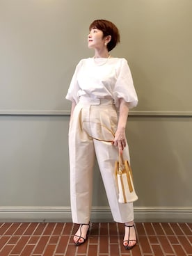 「ベルト付き」｜tomoさん（レディース・151cm）の夏コーディネート