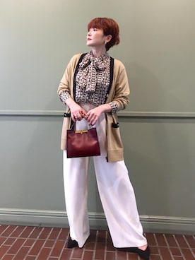 「アイテム（ピアス（両耳用））」を使った、tomoさん（レディース・151cm・40代）の秋コーディネート
