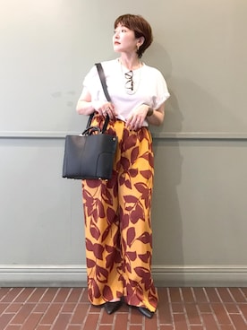 「アイテム（ショルダーバッグ）」を使った、tomoさん（レディース・151cm・40代）の夏コーディネート