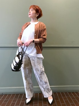 「アイテム（イヤリング）」を使った、tomoさん（レディース・151cm・40代）の春コーディネート