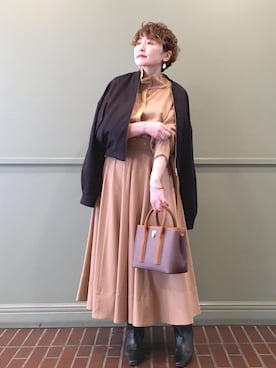 「アイテム（ブルゾン）」を使った、tomoさん（レディース・151cm・40代）の冬コーディネート