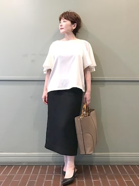 「フェミニンコーデ」｜tomoさん（レディース・151cm）の夏コーディネート
