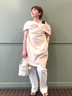 「アイテム（ハンドバッグ）」を使った、tomoさん（レディース・151cm・40代）の夏コーディネート