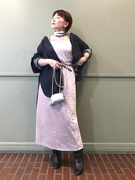 「アイテム（ワンピース/ドレス）」を使った、tomoさん（レディース・151cm・40代）の秋コーディネート