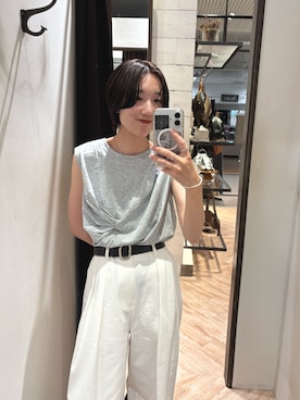 「グレーコーデ」｜tasaka yunaさん（レディース・161cm）の夏コーディネート