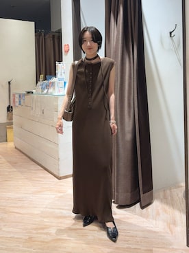 「アイテム（ワンピース）」を使った、tasaka yunaさん（レディース・161cm）の夏コーディネート