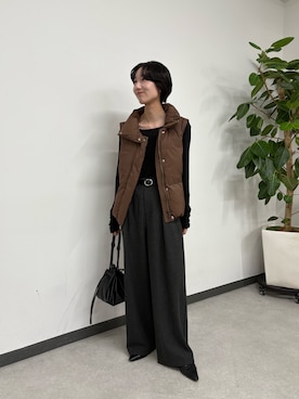 「アイテム（その他アウター）」を使った、tasaka yunaさん（レディース・161cm）の秋コーディネート