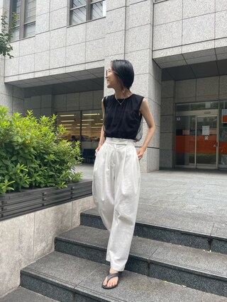 【美品】CAPRICIEUX LE'MAGE チュールレイヤードタンク CAPRICIEUX LE'MAGE（カプリシューレマージュ）の「チュール