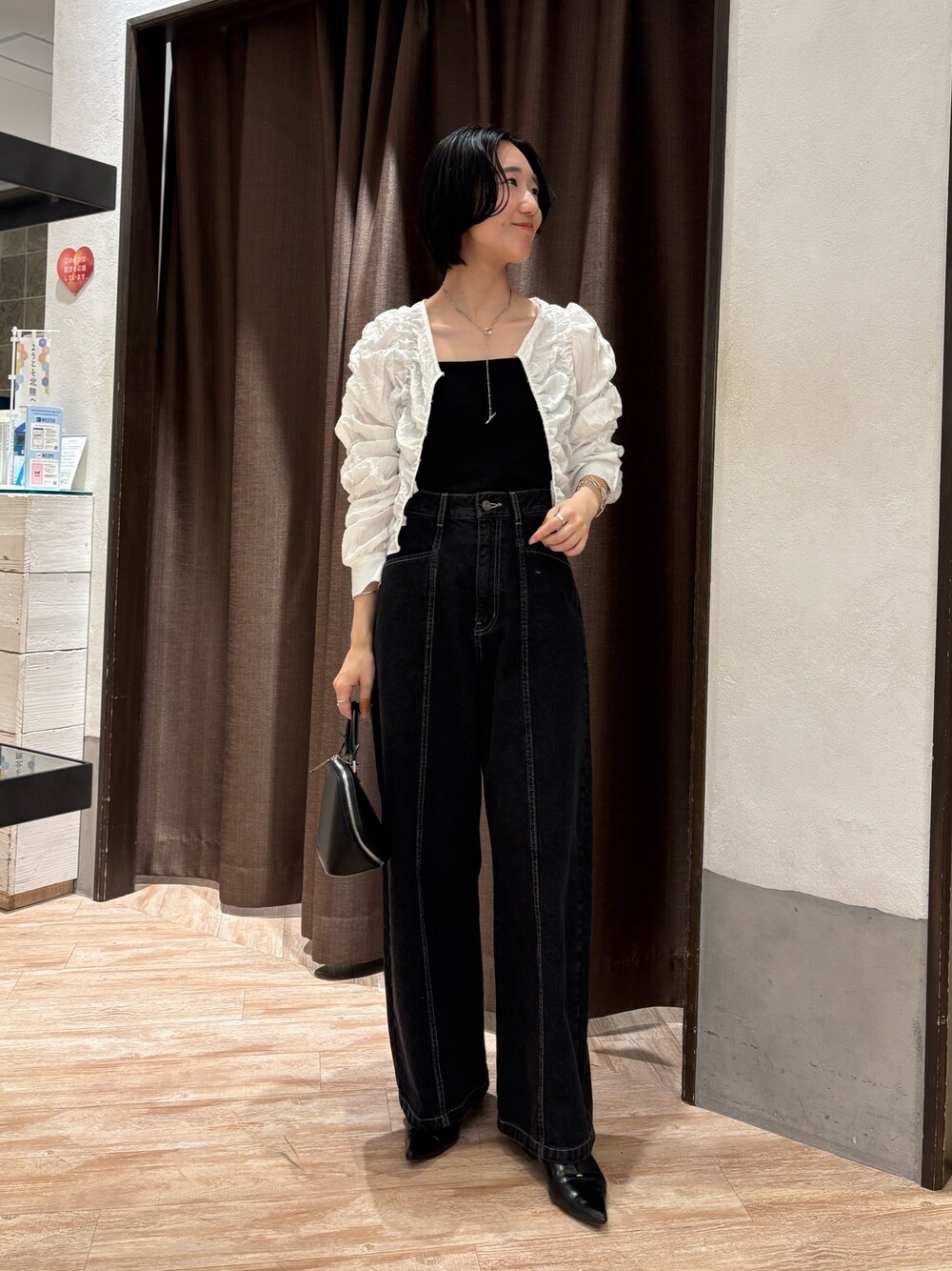 【新品】capricieux le'mage センター切替デニム　ブラック CAPRICIEUX LE'MAGE｜センター切替デニム | Rakuten Fashion