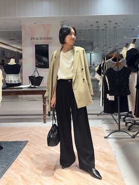 「CAPRICIEUX LE'MAGE（カプリシューレマージュ）のアイテム（テーラードジャケット）」を使った、tasaka yunaさん（レディース・161cm）の秋コーディネート