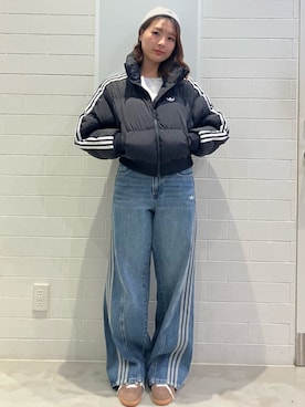 「アイテム（ダウンジャケット/コート）」を使った、NMさん（レディース・164cm）の秋コーディネート