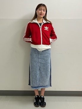 「マキシスカート」｜「アイテム（ナイロンジャケット）」を使った、NMさん（レディース・163cm）の夏コーディネート